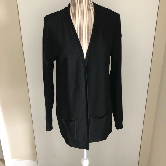 time and tru black cardigan